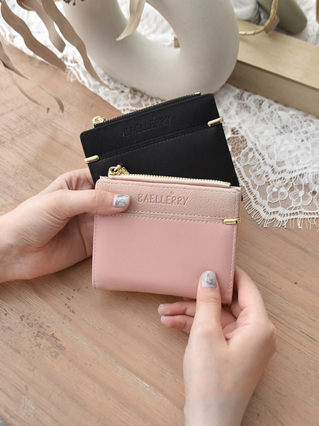 Μικρό γυναικείο πορτοφόλι έκο δερμάτινο με φερμουάρ