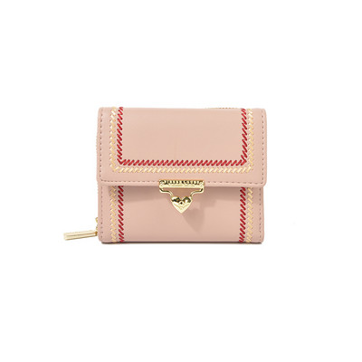 Γυναικείο έκο δερμάτινο πορτοφόλι - με μεταλλική στερέωση