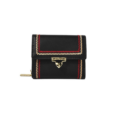 Γυναικείο έκο δερμάτινο πορτοφόλι - με μεταλλική στερέωση