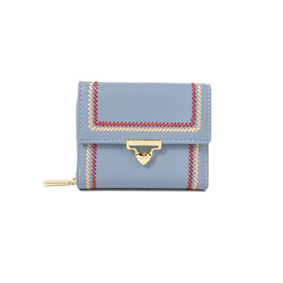 Γυναικείο έκο δερμάτινο πορτοφόλι - με μεταλλική στερέωση