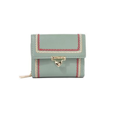 Γυναικείο έκο δερμάτινο πορτοφόλι - με μεταλλική στερέωση