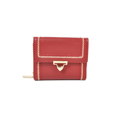 Γυναικείο έκο δερμάτινο πορτοφόλι - με μεταλλική στερέωση