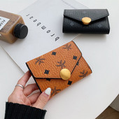 Sieviešu ādas maks ar metāla apdari - trīs krāsas