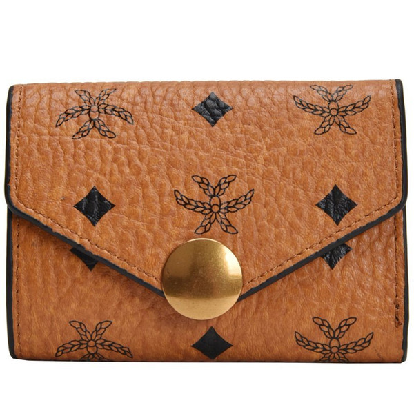 Sieviešu ādas maks ar metāla apdari - trīs krāsas