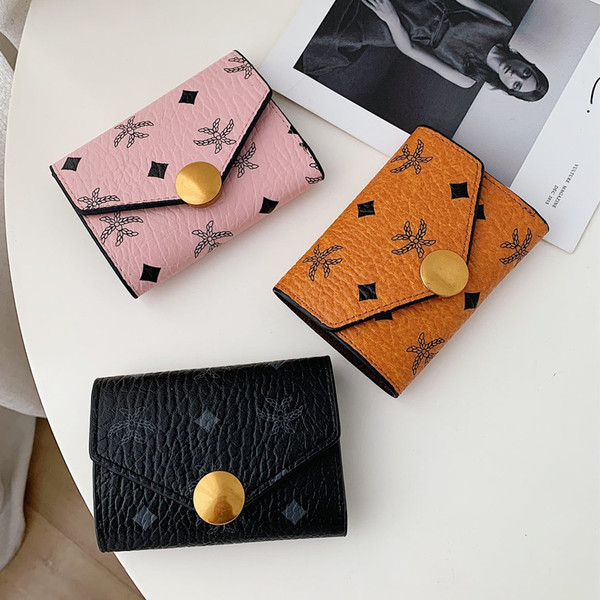 Sieviešu ādas maks ar metāla apdari - trīs krāsas