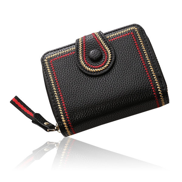 Γυναικείο μίνι πορτοφόλι με κέντημα