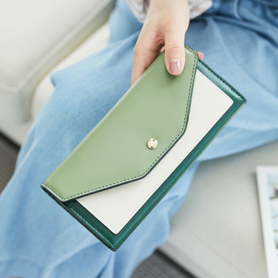 Γυναικείο έκο δερμάτινο πορτοφόλι με μεταλλική στερέωση - οικολογικό δέρμα