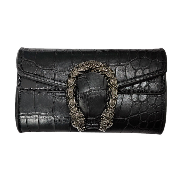 Jauna modeļa sieviešu ādas maciņš ar metāla apdari