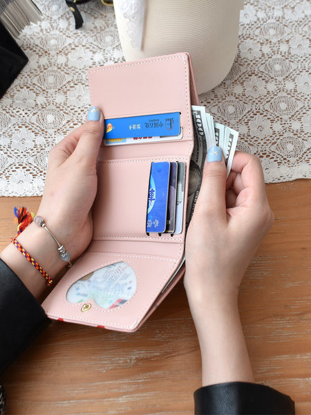 Γυναικείο μικρό πορτοφόλι με απλικέ - διάφορα χρώματα