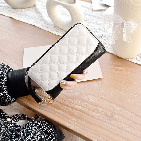 Πολυλειτουργικό γυναικείο πορτοφόλι από οικολογικό δέρμα με φερμουάρ - διάφορα χρώματα