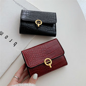 Γυναικείο έκο δερμάτινο πορτοφόλι με μεταλλικό κούμπωμα τέσσερα χρώματα