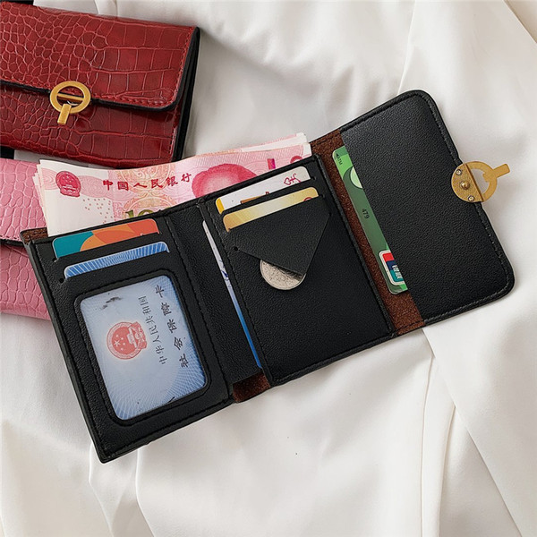 Γυναικείο έκο δερμάτινο πορτοφόλι με μεταλλικό κούμπωμα τέσσερα χρώματα