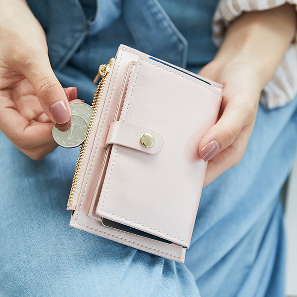 Γυναικείο έκο δερμάτινο πορτοφόλι με θήκη για κέρματα