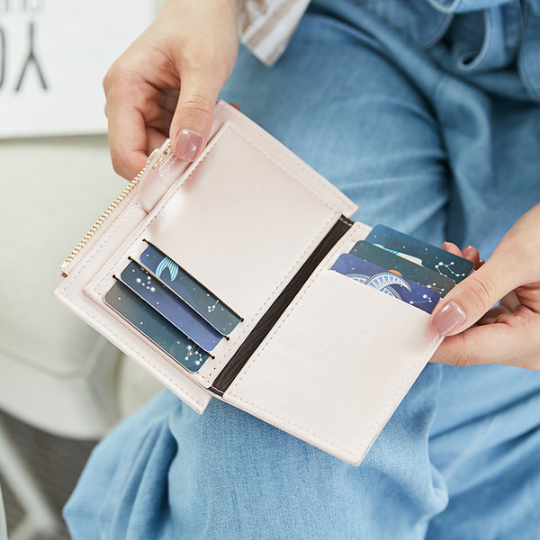 Γυναικείο έκο δερμάτινο πορτοφόλι με θήκη για κέρματα