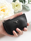 Μικρό έκο δερμάτινο πορτοφόλι για κέρματα με φερμουάρ 