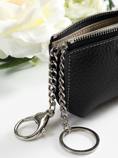 Μικρό έκο δερμάτινο πορτοφόλι για κέρματα με φερμουάρ 