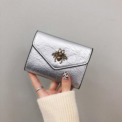 Sieviešu maks no eko ādas ar metāla apdari - četrās krāsās