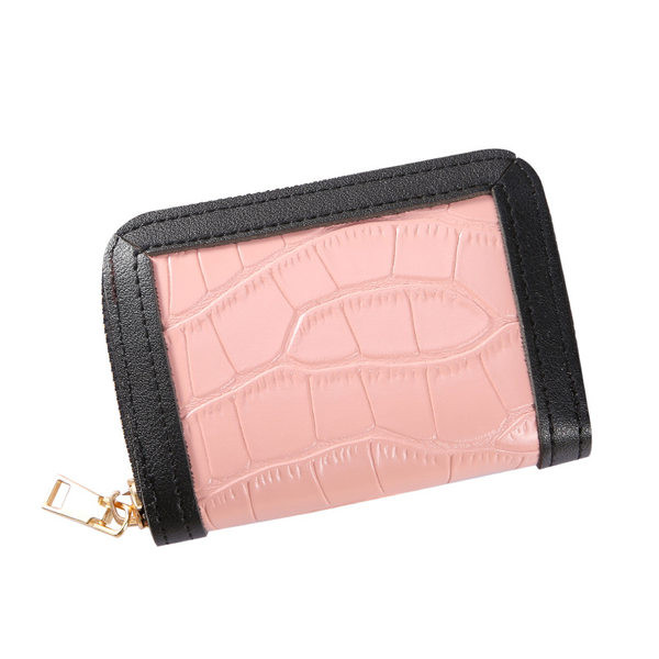 Γυναικείο πορτοφόλι με ανάγλυφο δέρμα και φερμουάρ