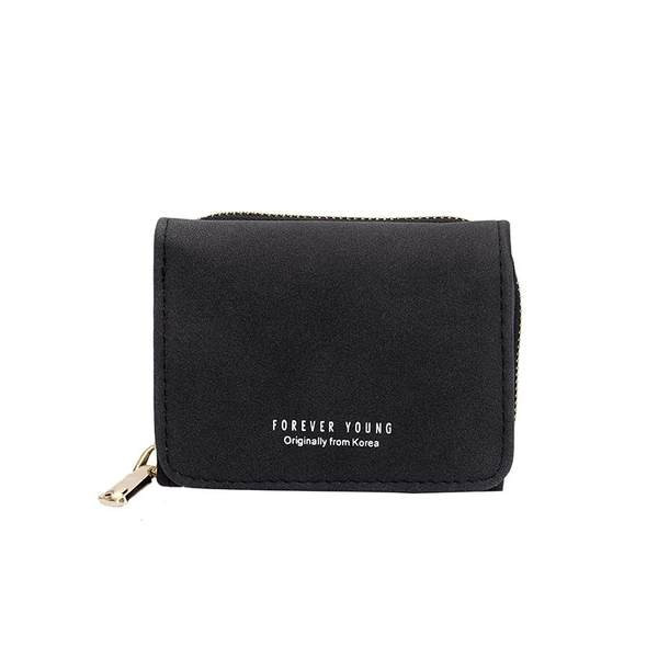 Γυναικείο μίνι πορτοφόλι με δύο θήκες για κέρματα και φερμουάρ