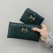 Γυναικείο πορτοφόλι από έκο δέρμα με μεταλλική αγκράφα - δύο μοντέλα