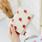 Μικρό πορτοφόλι με απλικέ χρώμα και μεταλλική στερέωση