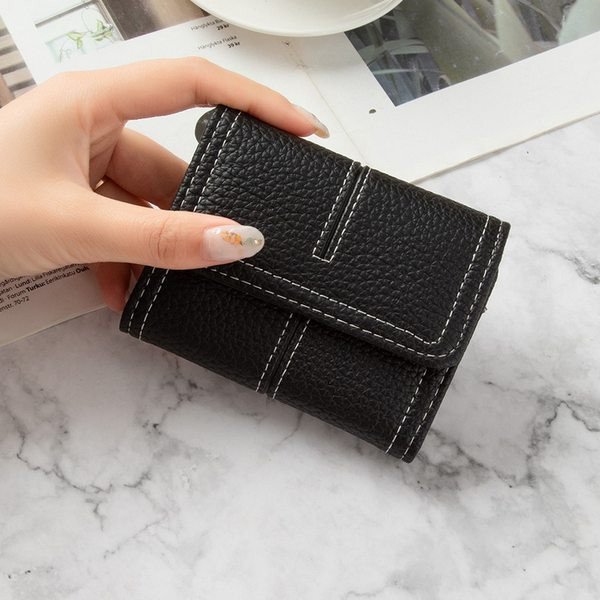 Portofel din piele model nou cu inchidere cu nasture