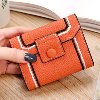 Μοντέρνο έκο δερμάτινο πορτοφόλι με στερέωση με θήκη για κάρτες