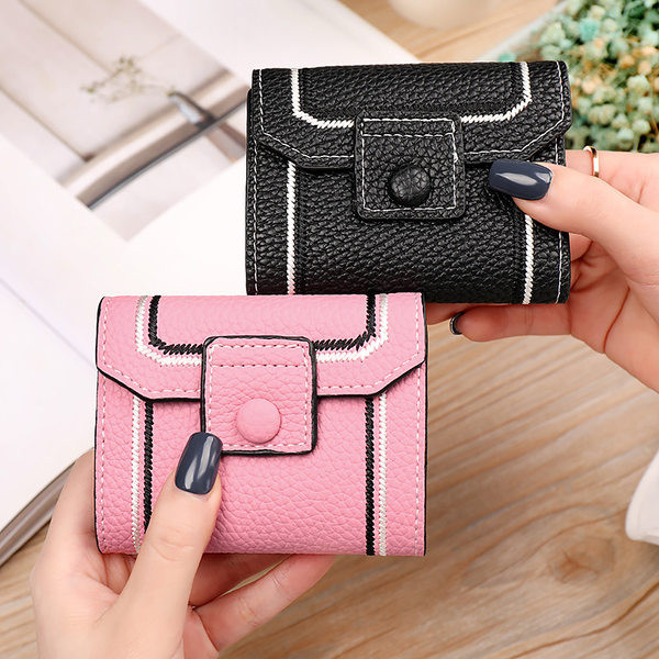 Μοντέρνο έκο δερμάτινο πορτοφόλι με στερέωση με θήκη για κάρτες