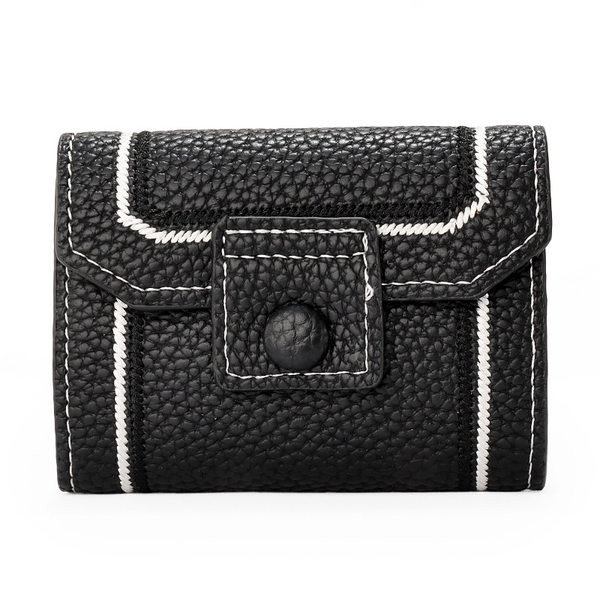 Μοντέρνο έκο δερμάτινο πορτοφόλι με στερέωση με θήκη για κάρτες