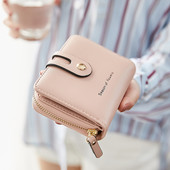 Sieviešu mazais maks ar metāla aizdari un monētu kabatu