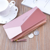 Μοντέρνο πορτοφόλι από οικολογικό δέρμα με μεταλλική στερέωση και φερμουάρ