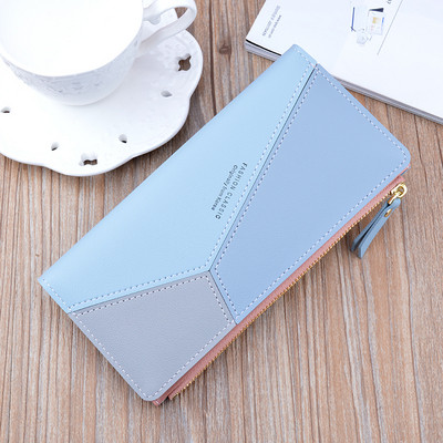 Μοντέρνο πορτοφόλι από οικολογικό δέρμα με μεταλλική στερέωση και φερμουάρ