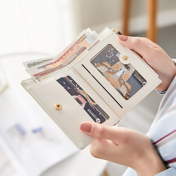 Έκο δερμάτινο πορτοφόλι νέο μοντέλο με μεταλλικό κούμπωμα για γυναίκες