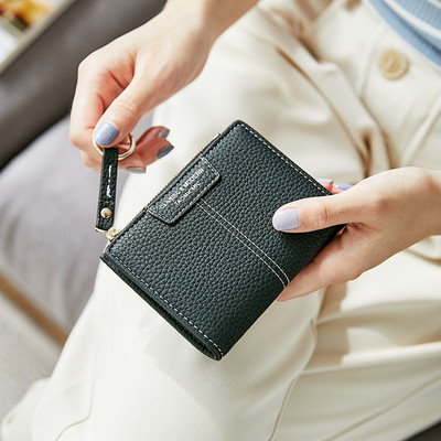 Γυναικείο μικρό πορτοφόλι με φερμουάρ σε διάφορα χρώματα - οικολογικό δέρμα