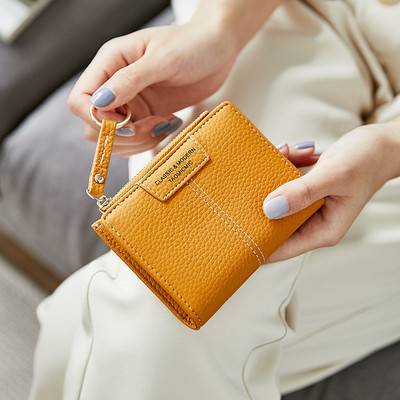 Γυναικείο μικρό πορτοφόλι με φερμουάρ σε διάφορα χρώματα - οικολογικό δέρμα