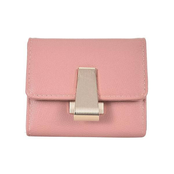 Γυναικείο μικρό πορτοφόλι με μεταλλική αγκράφα