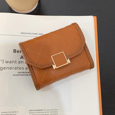 Γυναικείο πορτοφόλι από οικολογικό δέρμα - με μεταλλική στερέωση