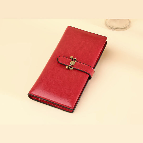 Γυναικείο πορτοφόλι από οικολογικό δέρμα με κούμπωμα