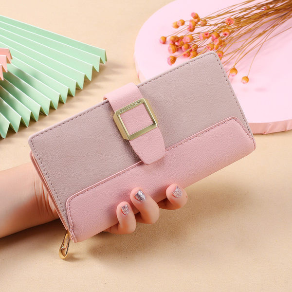 Jauna modeļa sieviešu maks ar metāla aizdari vairākās krāsās