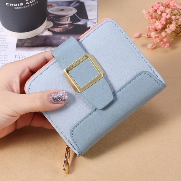 Mazs ādas maciņš ar rāvējslēdzēju un metāla apdari