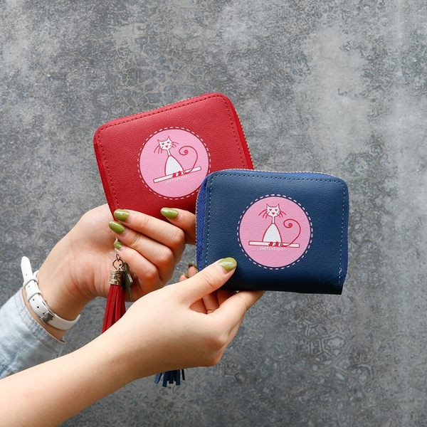 Ādas sieviešu maks ar kulonu un aplikāciju