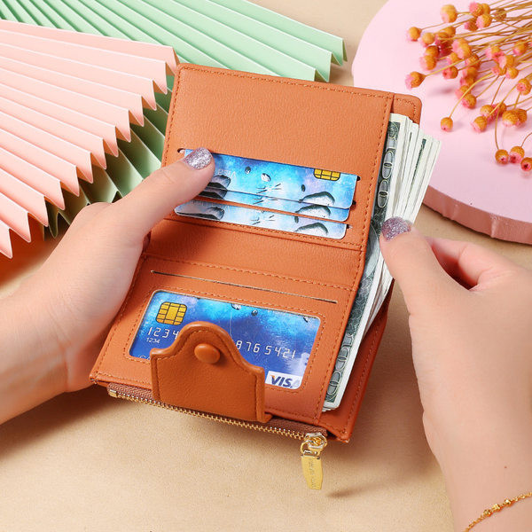 Νέο μοντέλο γυναικείο έκο δερμάτινο πορτοφόλι με φερμουάρ - διάφορα χρώματα