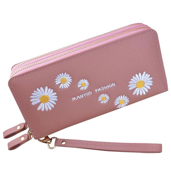 Νέο μοντέλο γυναικείο πορτοφόλι με δύο διαμερίσματα και κεντήματα