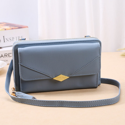 Γυναικείο έκο δερμάτινο πορτοφόλι με φούντα σε διάφορα χρώματα