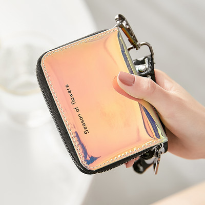 Γυναικείο πορτοφόλι με υφασμάτινη λαβή