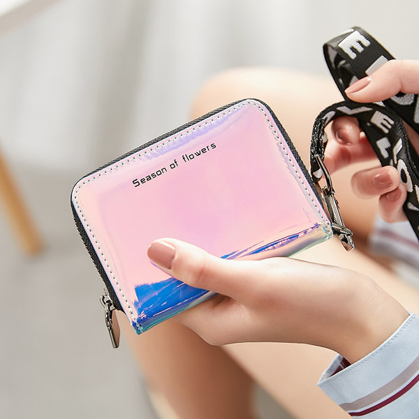 Γυναικείο πορτοφόλι με υφασμάτινη λαβή