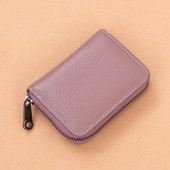 Μικρό έκο δερμάτινο πορτοφόλι με φερμουάρ για χρεωστικές κάρτες