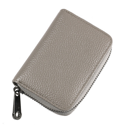 Μικρό έκο δερμάτινο πορτοφόλι με φερμουάρ για χρεωστικές κάρτες