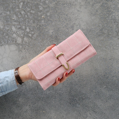 Γυναικείο πορτοφόλι με μεταλλική στερέωση - τρία χρώματα