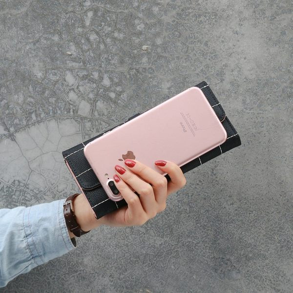 Γυναικείο πορτοφόλι με μεταλλική στερέωση - τρία χρώματα